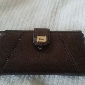 Fossil wallet with checking insert